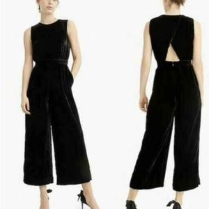 J. Crew velvet cropped jumpsuit